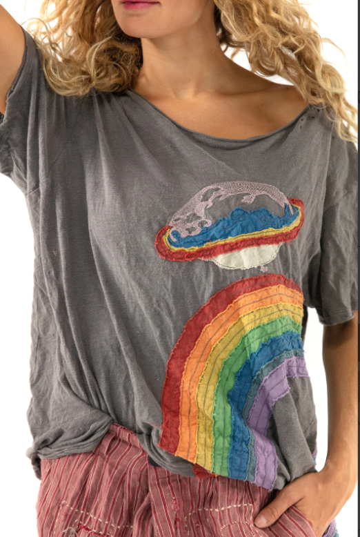 Magnolia Pearl 1126 Saturn Disco Applique T-Shirt