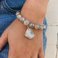 Coated Sunstone Bracelet // Gemstone Charm