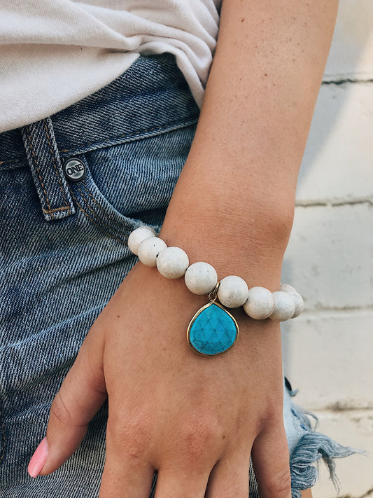 River Sediment Bracelet // Gemstone Charm