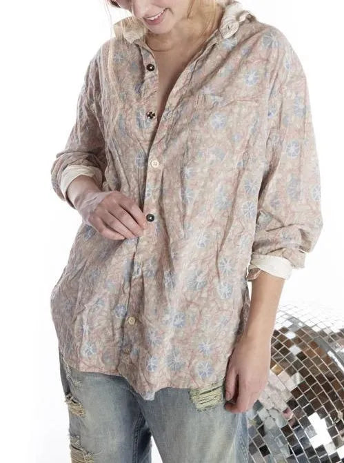 Magnolia Pearl 943 Boyfriend Shirt Accent Floraision