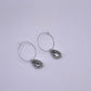 Gold/Silver Hoop with abstract pendant Earrings