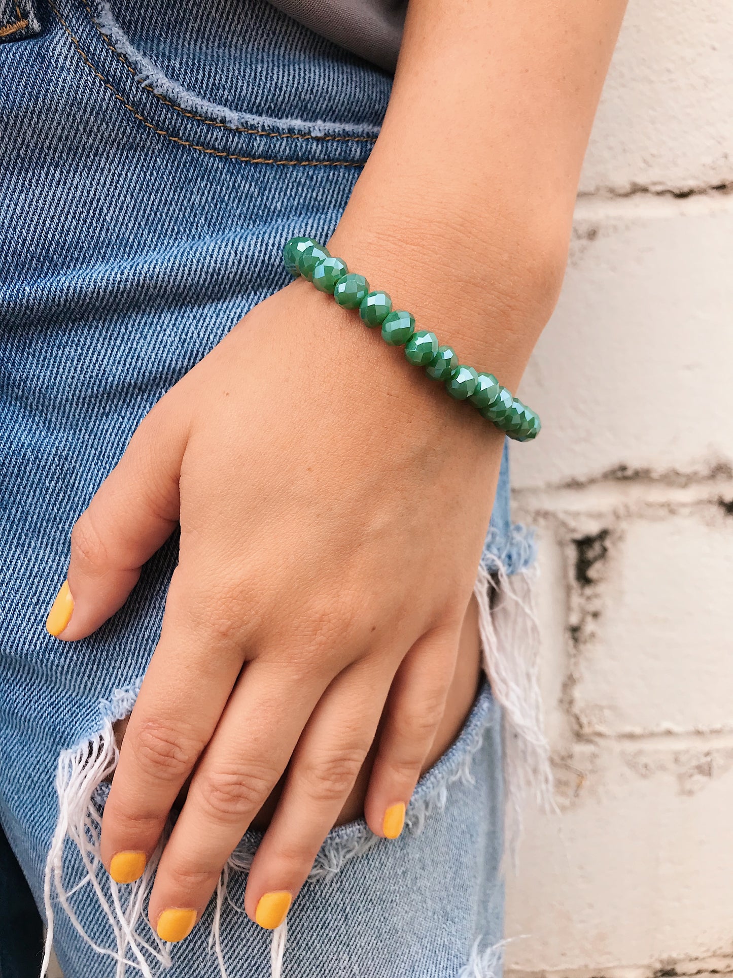 Ivy Green Crystal Bracelet // Medium