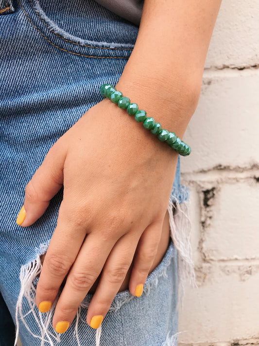 Ivy Green Crystal Bracelet // Medium