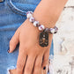 Flower Tourmaline Bracelet // Hand-Soldered Charm