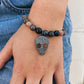Ocean Jasper Bracelet // CZ Skull Charm